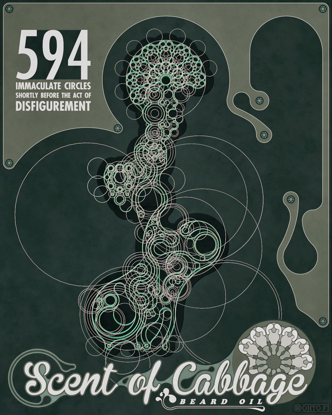Scent of Cabbage, a poster for an imaginary beard oil, made with 3ds Max and ZBrush. Part three.