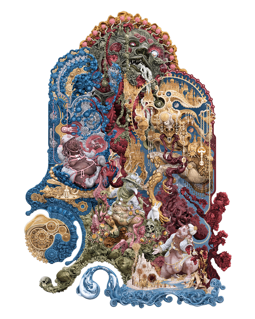 Your Human is so Talented, a 3D-illustration about dystopian future ruled by the artificial intelligence, made with 3ds Max and ZBrush.