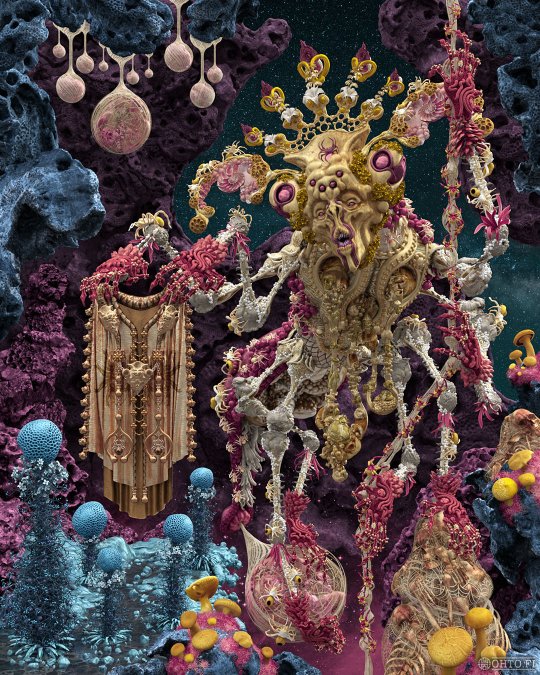 From Ungoliant's Spinnerets, a 3D-illustration about the giant spider from Tolkien's literature, made with 3ds Max and ZBrush.