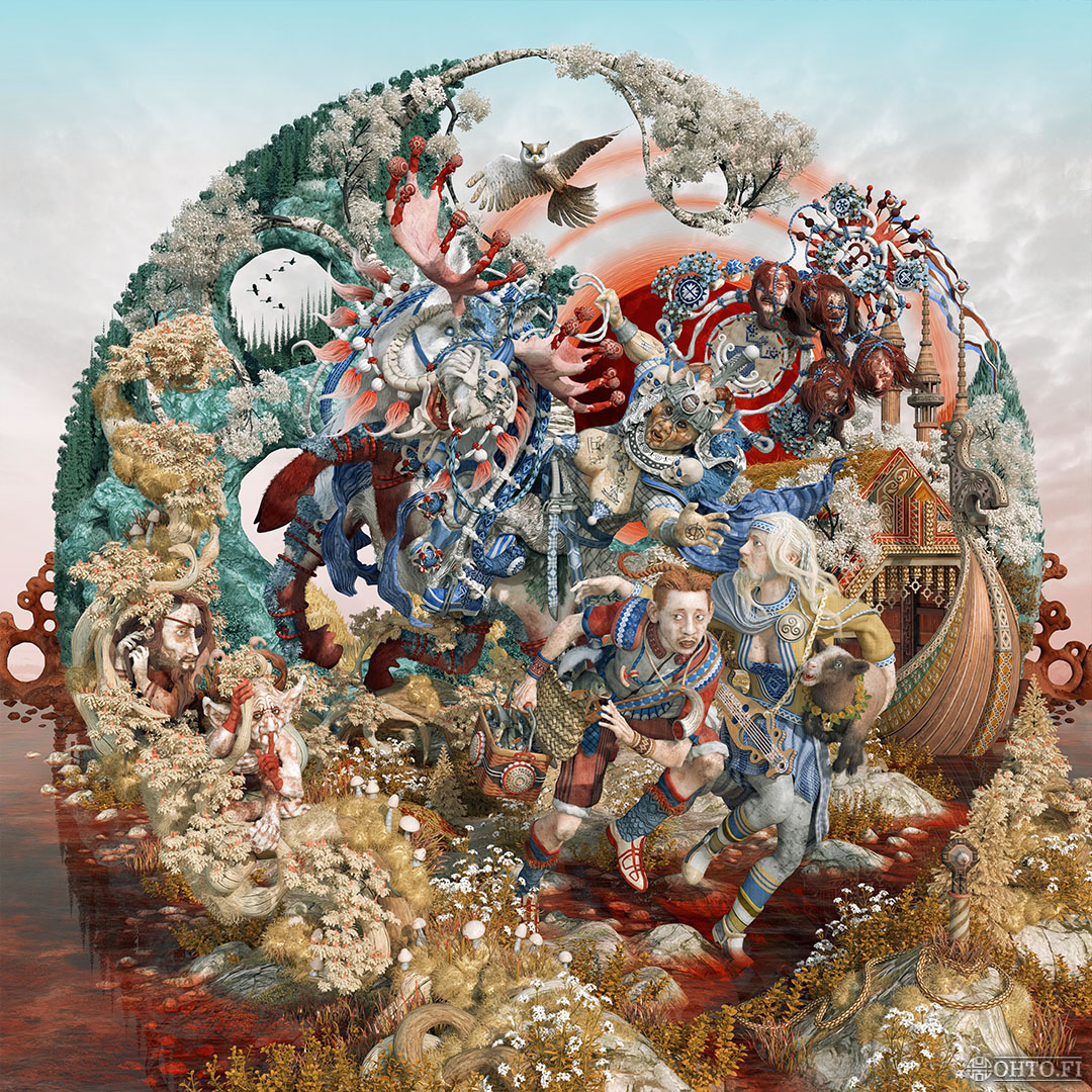 Fresh Genes for the Finghis Khan, a 3D portrait of a Finno-Mongolian war chief hunting slaves, made with 3ds Max and ZBrush.