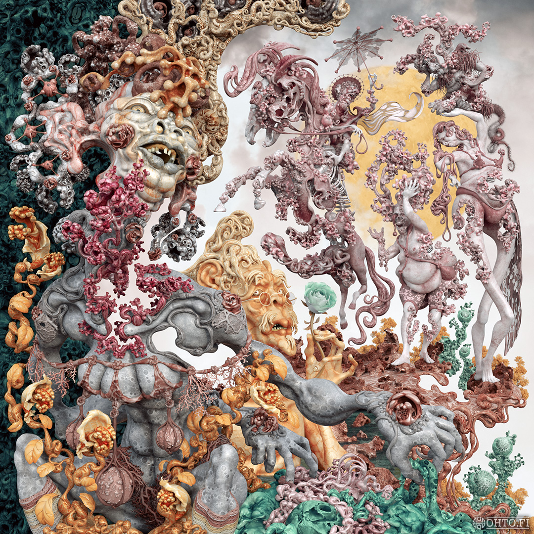 Her Windpipe Cancer Truly Resonates With Me, a 3D illustration about cancer related fetish, made with 3ds Max and ZBrush.